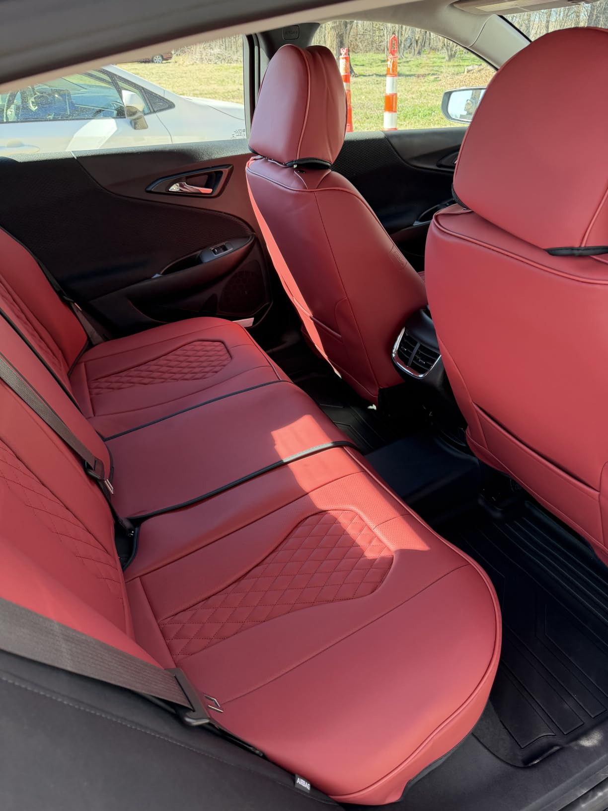 Coverado Seat Covers, Car Seat Covers Full Set, Black Car Seat Cover, Car Seat Covers Front Seats Back Seat Cover, Waterproof Car Seat Cushion, Leather Seat Covers Seat Protector Fit for Most Cars customer photo 2