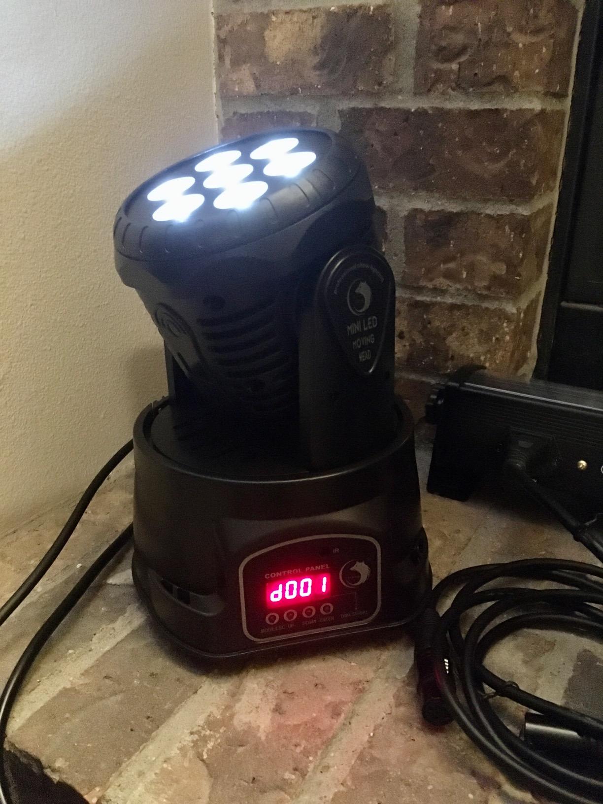 Moving Head Light RGBW Stage Lighting DJ Lights 7 x 10W LED Beam Spotlight 9/14 CH Wash Light with DMX and Sound Activated for Party Church Wedding Bar Christmas Halloween Disco (2 Pack) customer photo 2