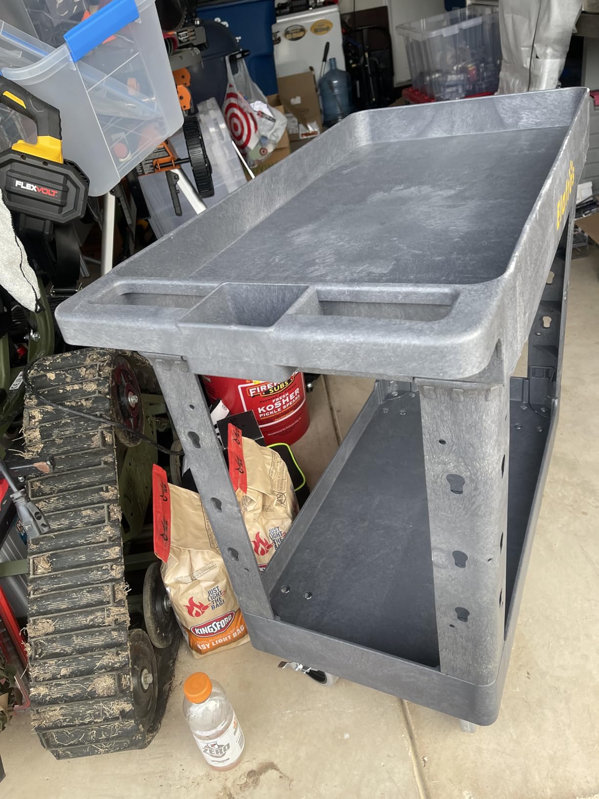 ELAFROS 2-Tier Utility Rolling Cart, 34 x 17 in, 5