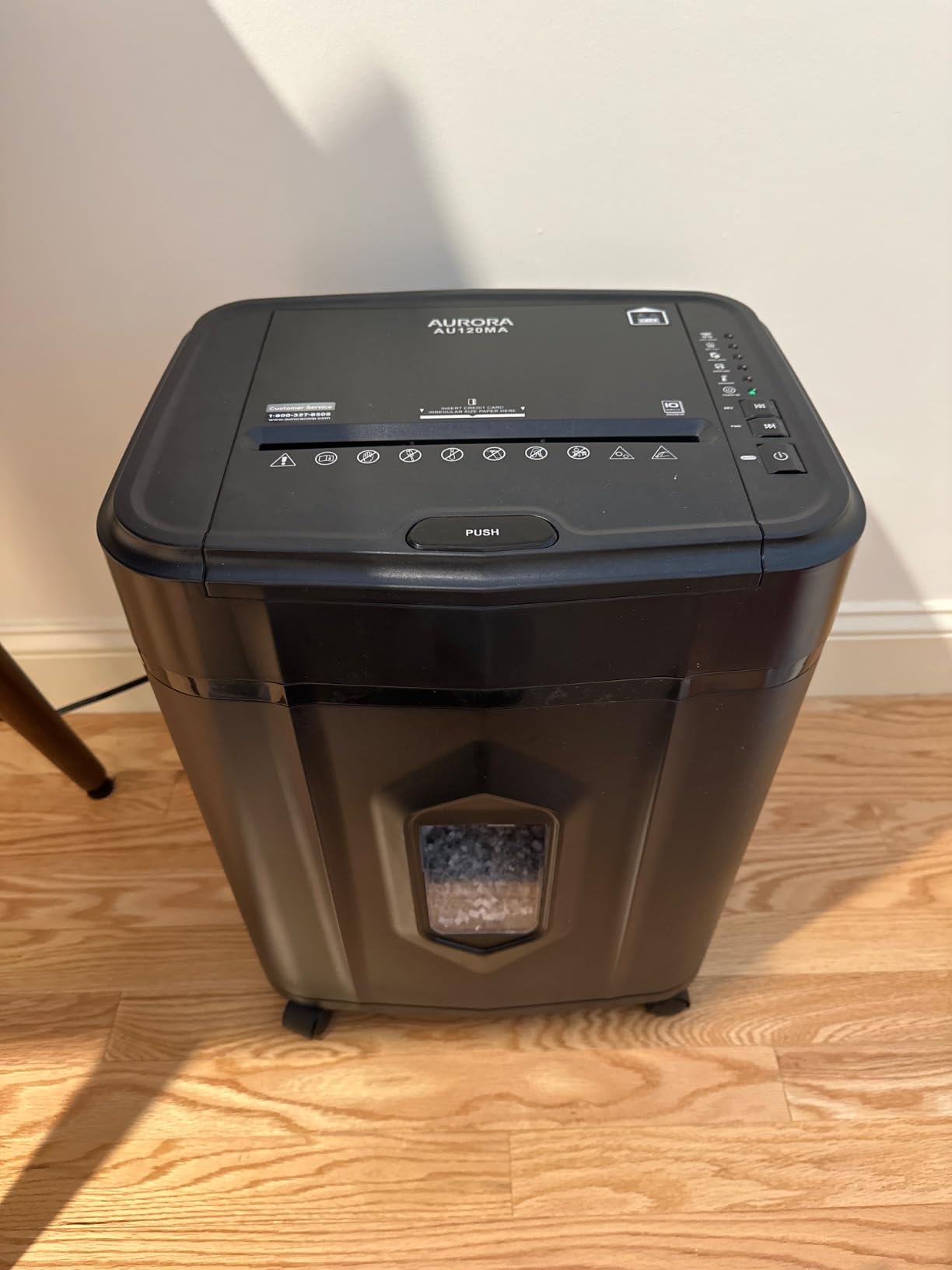 Aurora AU120MA 120-Sheet Auto Feed High Security Micro-Cut Paper Shredder / 30 Minutes (Black) customer photo 1