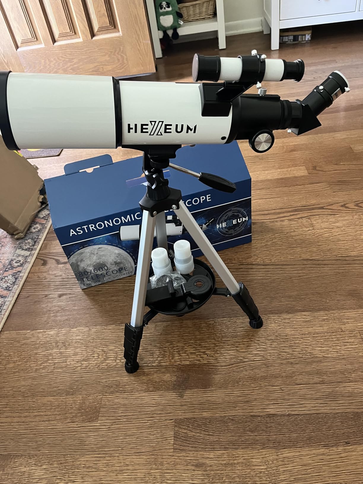 Koolpte Telescope for Adults & Beginner Astronomers - 80mm Aperture 600mm Fully Multi-Coated High Transmission Coatings with AZ Mount Tripod Phone Adapter, Carrying Bag, Wireless Control. customer photo 1