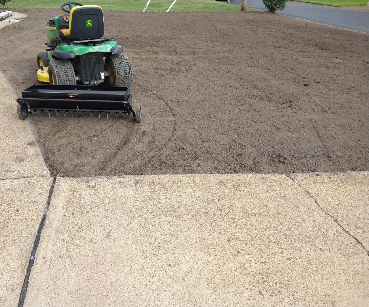 Brinly Tow Behind Combination Aerator Spreader with Weight Tray, 40-Inch, Flat Black customer photo 1