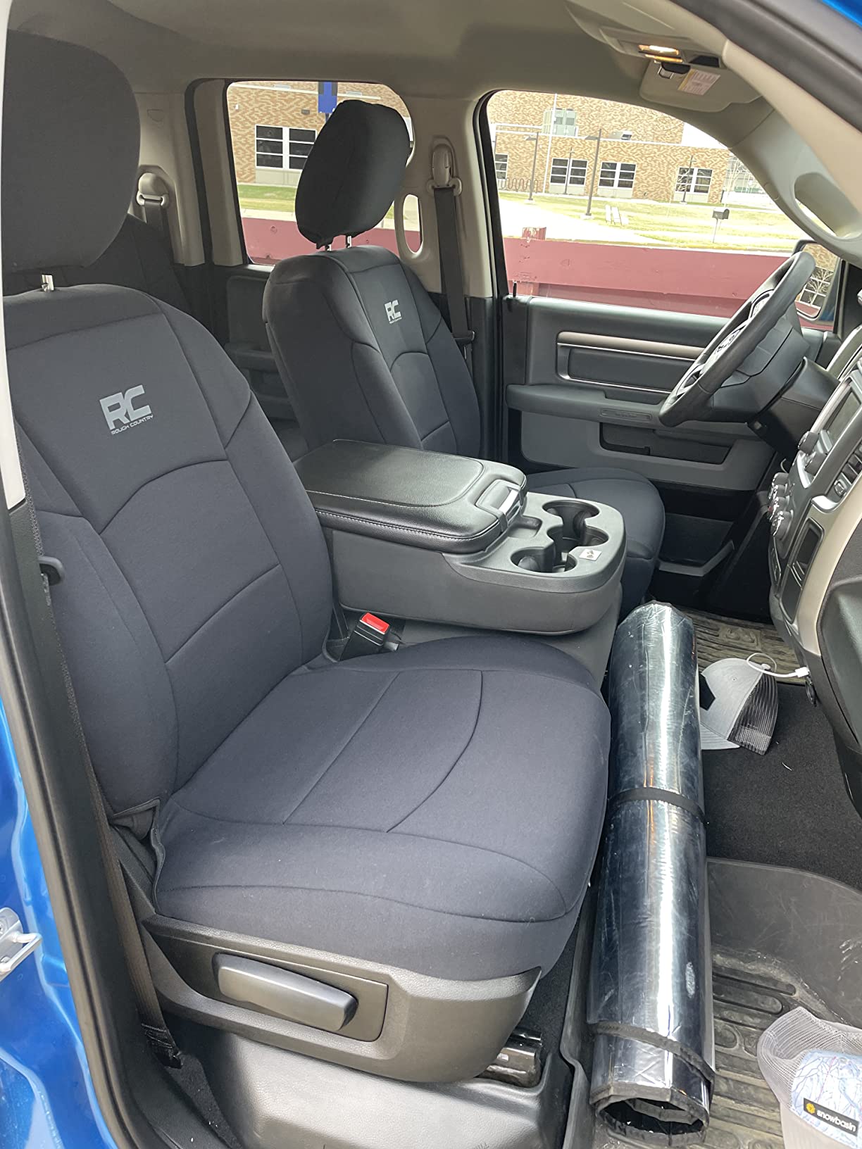 Rough Country Neoprene Seat Covers for Dodge Ram (2019-2024) - UV & Water Resistant, Foam Padded Truck Seat Covers - Full Set, Black, Front & Rear customer photo 1