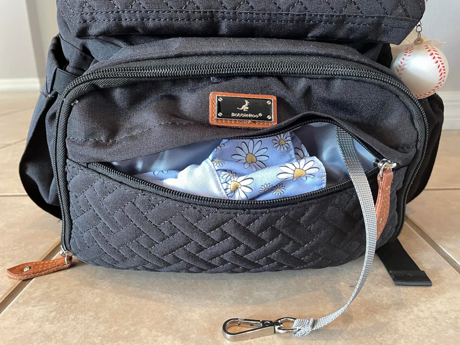 BabbleRoo Diaper Bag Backpack - Travel Large Baby Diaper Bag with Changing pad, Waterproof Baby Bags for Mom & Dad, Unisex Bags with Pacifier Case, Luggage Strap & Stroller Clips– Army Green customer photo 1