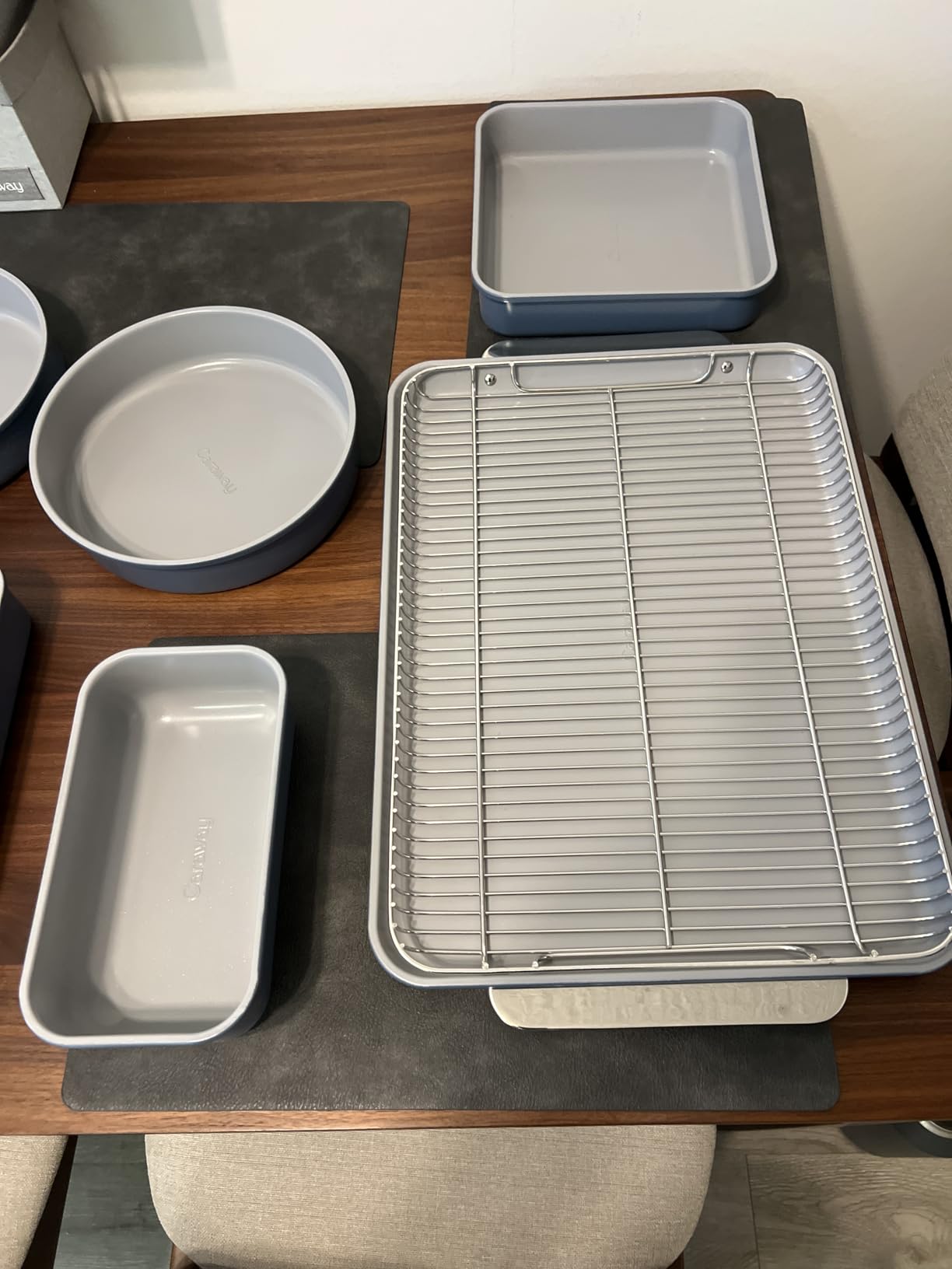Caraway 11-Piece Non-Stick Ceramic Bakeware Set | Baking Sheets, Assorted Baking Pans, Cooling Rack, and Storage, Aluminized Steel Body, Non-Toxic, PTFE and PFOA Free, Gray customer photo 1