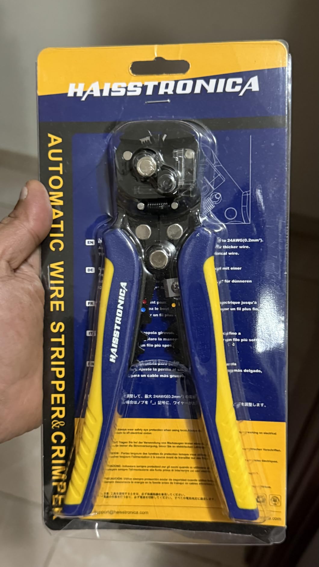 haisstronica Self-Adjusting Wire Stripper, 3 in 1 Stripper/Cutter/Crimping Heavy Duty Automatic Electrical Wire Strippers for 10-24 AWG customer photo 1