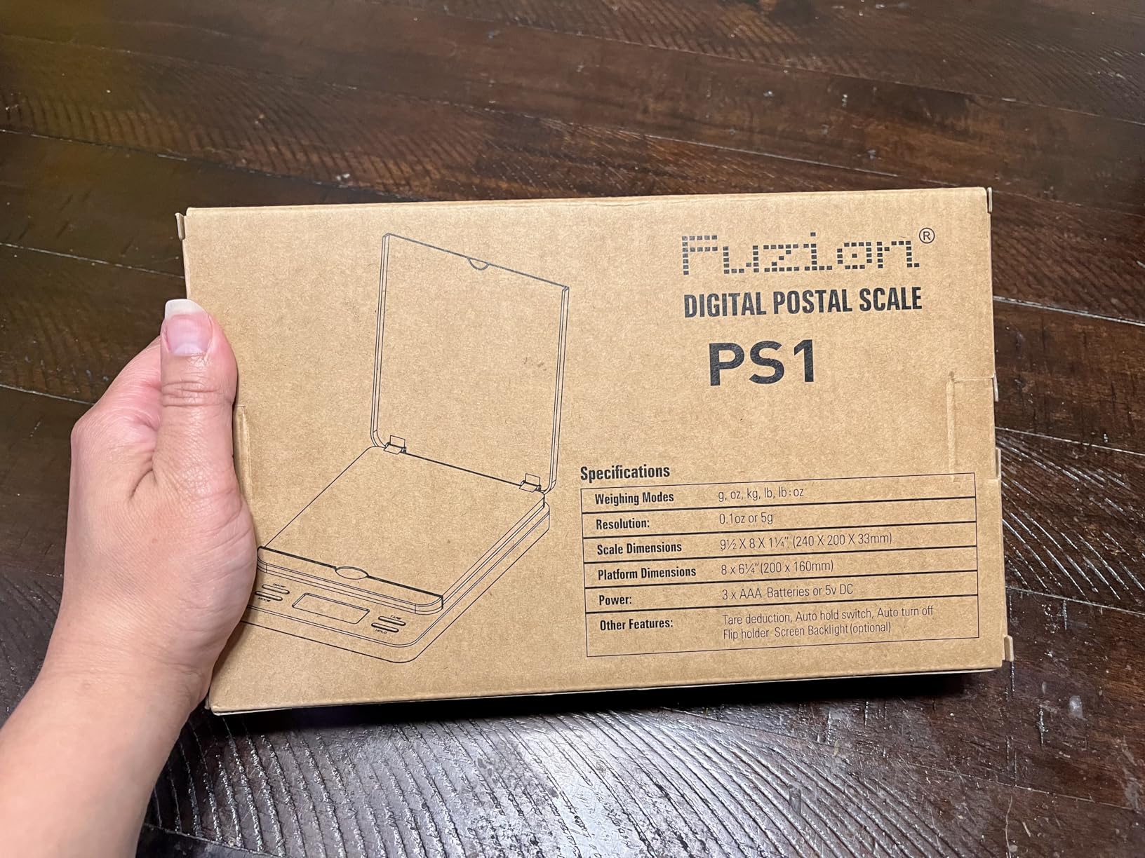 Fuzion Shipping Scale, Digital Postage Scale for Packages 86 lb/0.1oz with Hold and Tare, Postal Scale with Flip Holder, Package Scale for Small Business, Battery & AC Adapter, Rose Gold customer photo 2