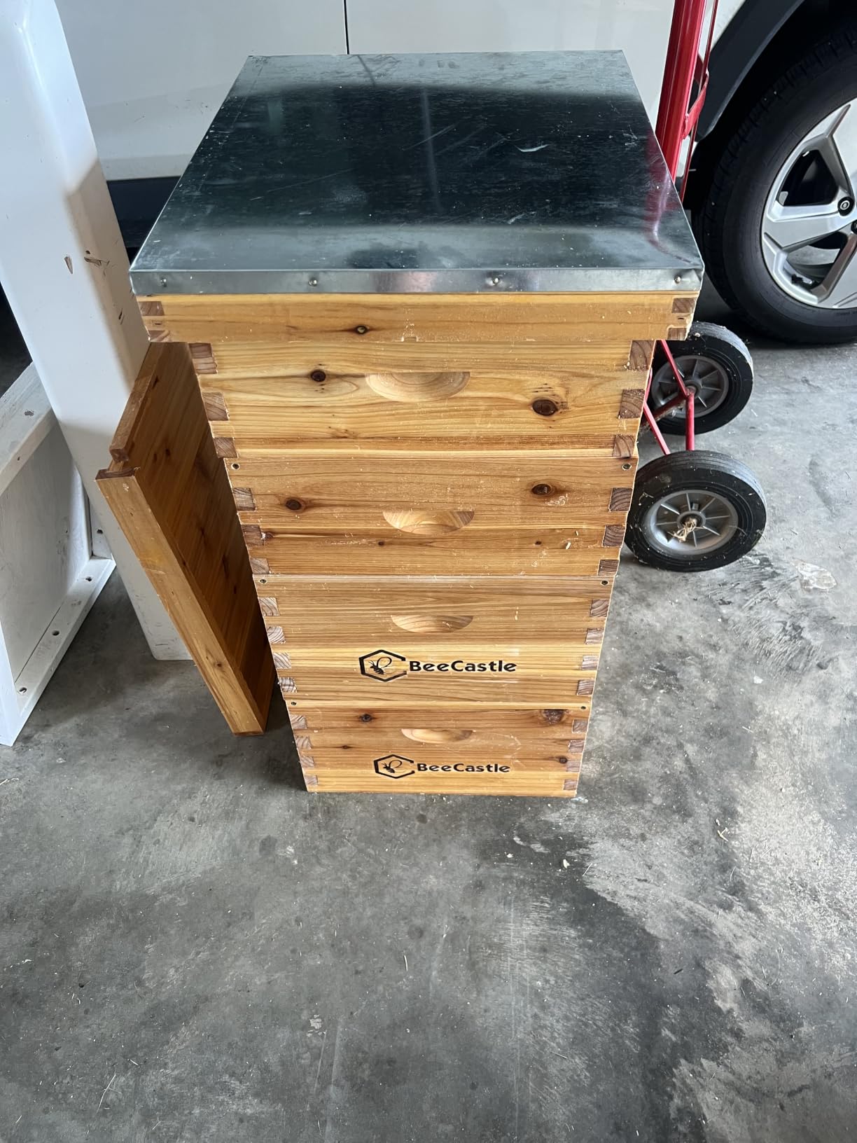 BeeCastle 10 Frame Langstroth Bee Hive Coated with 100% Beeswax Includes Beehive Frames and Waxed Foundations (2 Deep Boxes & 2 Medium Boxes) customer photo 2