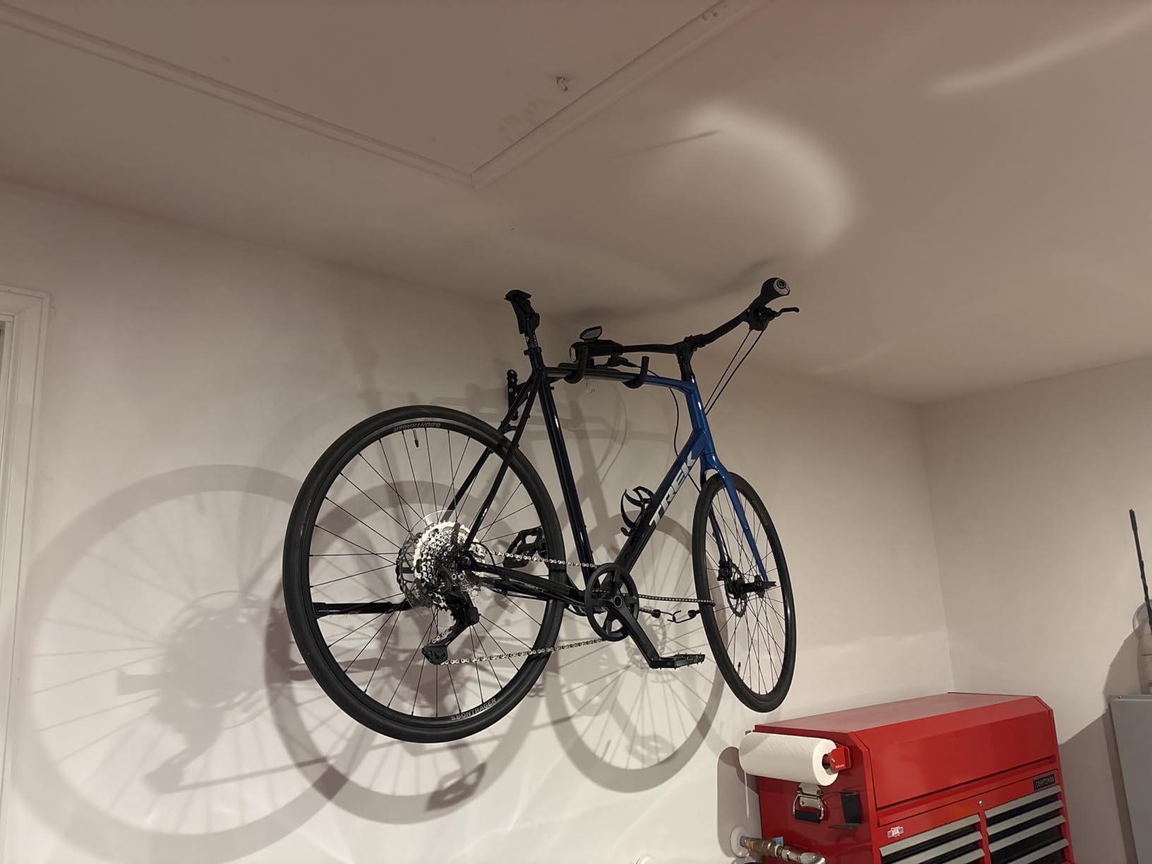 Gootus Bike Wall Mount Hanger - Horizontal Bicycle Indoor Storage Rack - Heavy-duty, Save Space, Adjustable Angle, Foldable Hook - Hang Your Road, Mountain or Hybrid Bikes in Garage or Home customer photo 2