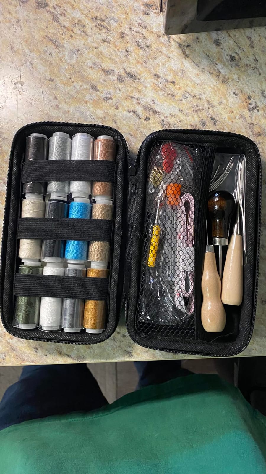 BAGERLA Heavy Duty Sewing Kit, Needle and Thread Kit with Upholstery Thread Needles Sewing Awl Seam Ripper for Car Seats Carpets Shoes Backpacks DIY Crafting customer photo 1