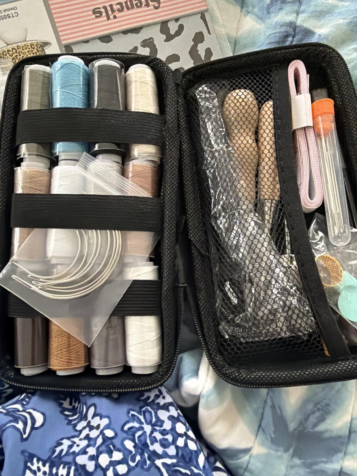BAGERLA Heavy Duty Sewing Kit, Needle and Thread Kit with Upholstery Thread Needles Sewing Awl Seam Ripper for Car Seats Carpets Shoes Backpacks DIY Crafting customer photo 2