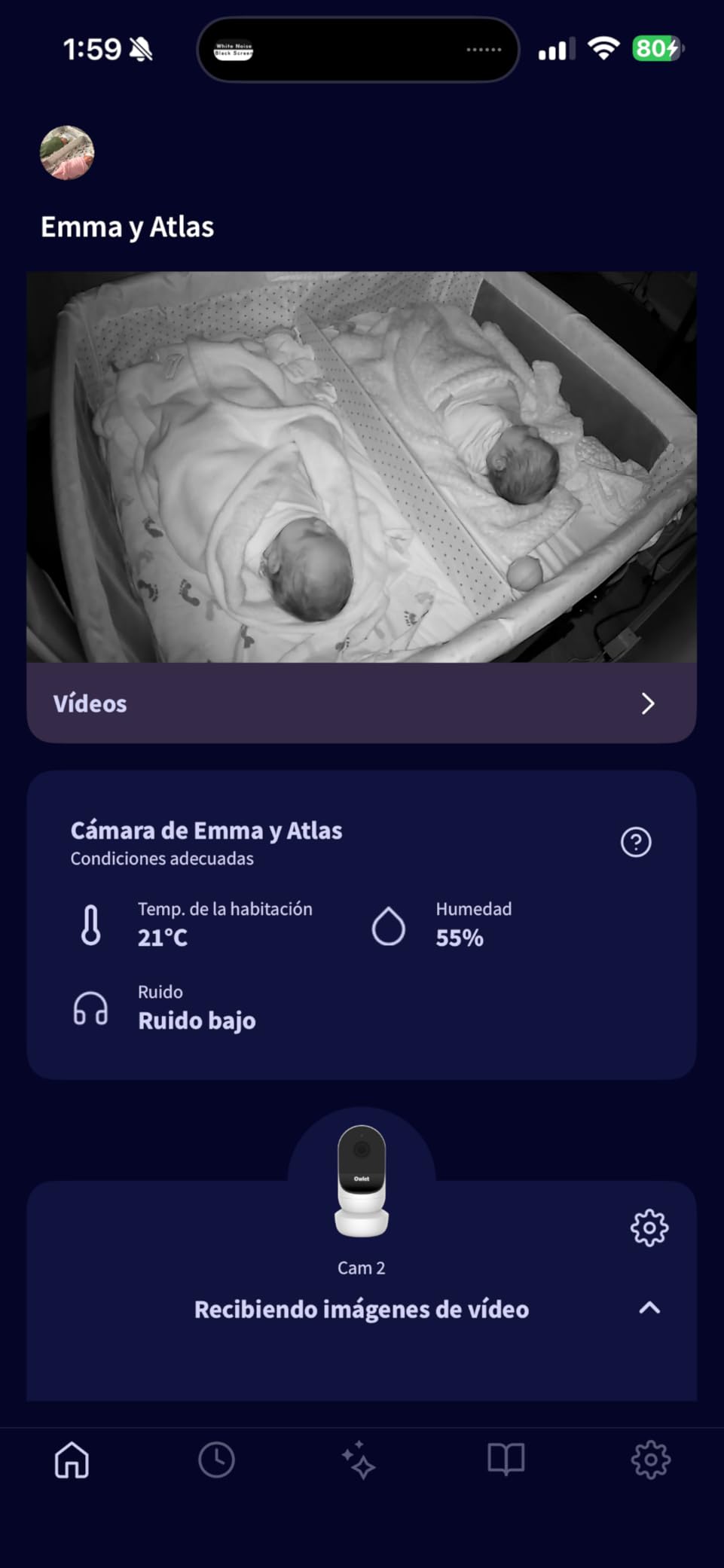 Cam 2 (Gen 2) Smart Baby Monitor - HD Video Camera with Night Vision, 4X Zoom & Wide-Angle View, Two-Way Talk, Sound & Motion Alerts, Temp & Humidity Sensor, Encrypted WiFi | White customer photo 1