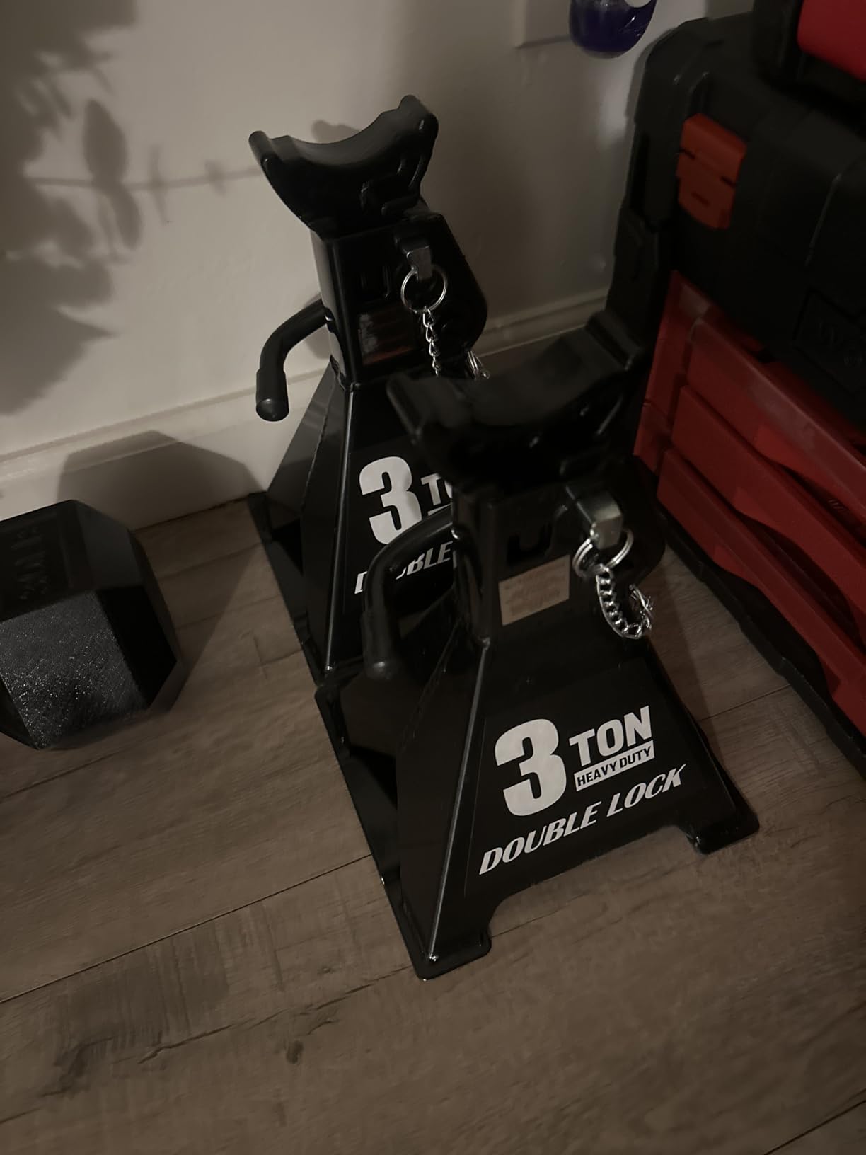 Torin AT43005AB Steel Heavy Duty Jack Stands: Double Locking Pins, 3 Ton (6,000 lb) Capacity, Black, 1 Pair (2 Pack) customer photo 1