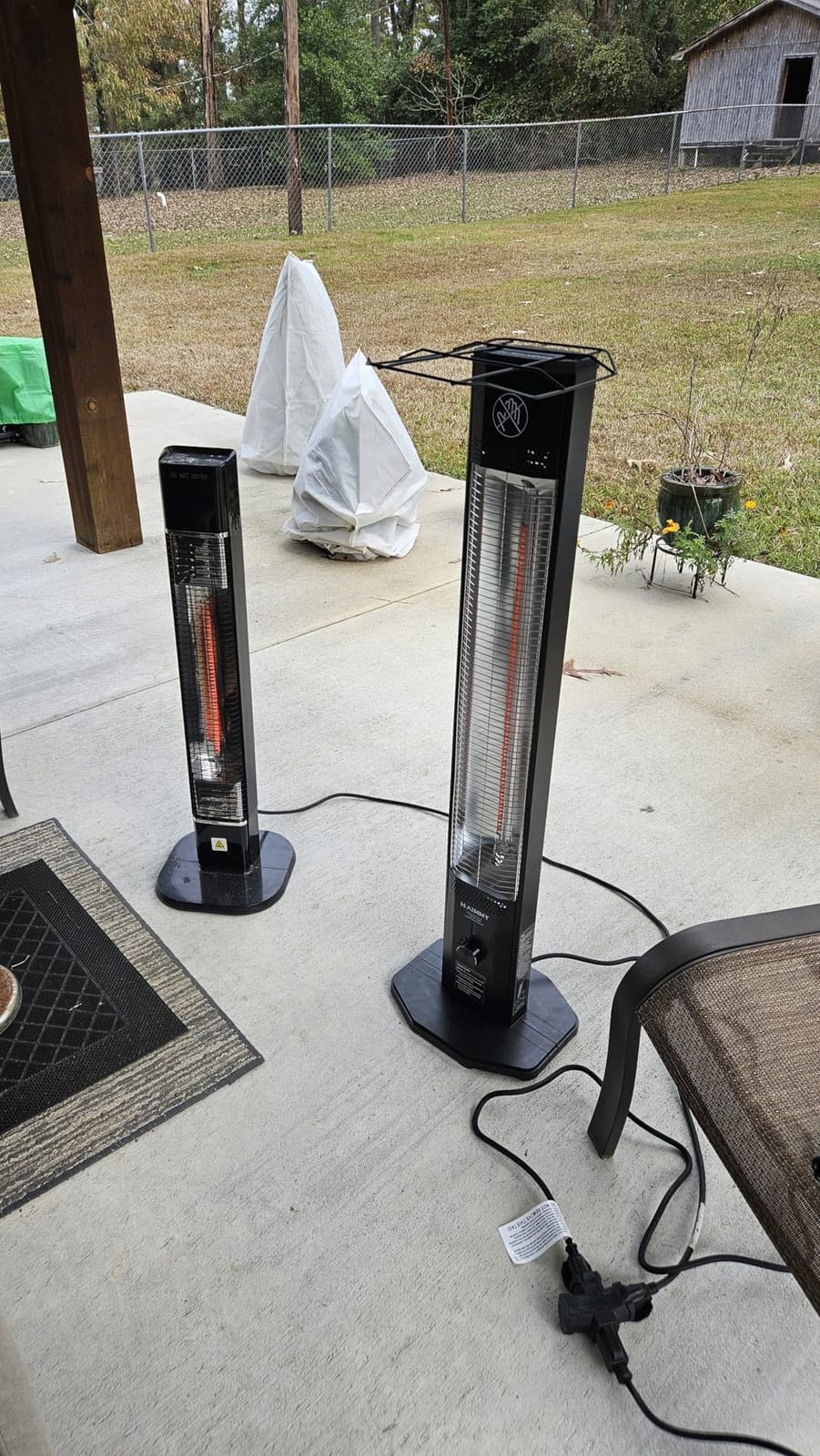 Haimmy 42in Infrared Patio Heater with Remote, Tower Heater, 1500W Instant Heating customer photo 2