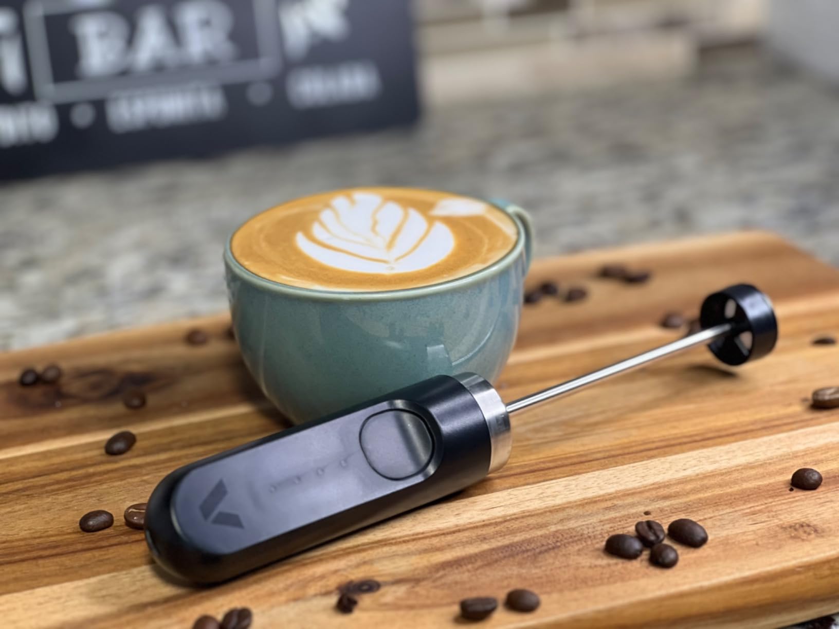 Subminimal NanoFoamer Lithium Rechargeable Handheld Milk Frother with Adjustable Speed Control, Barista Grade Microfoam Frothing Wand for Latte Art customer photo 1