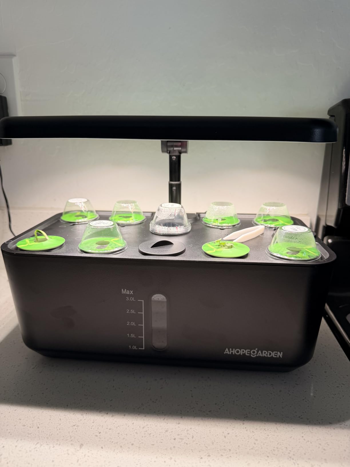 Ahopegarden Indoor Garden Hydroponics Growing System: 10 Pods Plant Germination Kit Herb Vegetable Growth Lamp Countertop with LED Grow Light - Hydrophonic Planter Grower Harvest Lettuce customer photo 1
