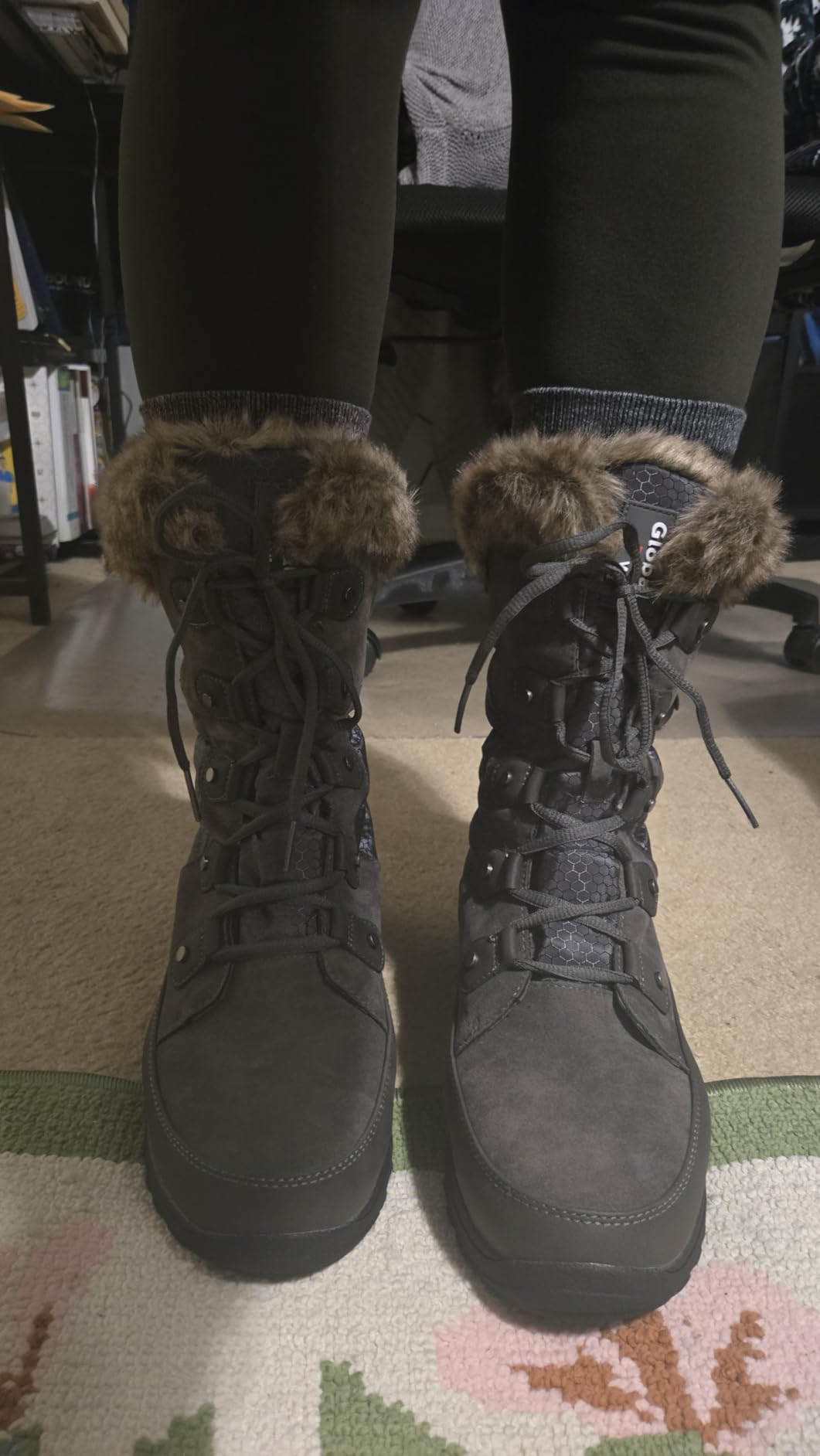 GLOBALWIN Women's Snow Boots Waterproof Mid-Calf Winter Boots with Thermal Fleece Lining, Insulated Cold Weather Protection, and Non-Slip Sole for Snowy Commutes customer photo 2