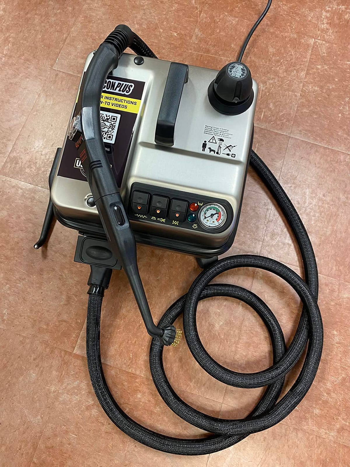 US Steam FALCON Commercial Steam Cleaner | 1800 W | Lightweight, Durable, Stainless Steel | 305*F & 70PSI | Hot Water Burst Feature | Long 12ft Hose | 1 gal. Boiler | Great for Auto Detailing customer photo 1