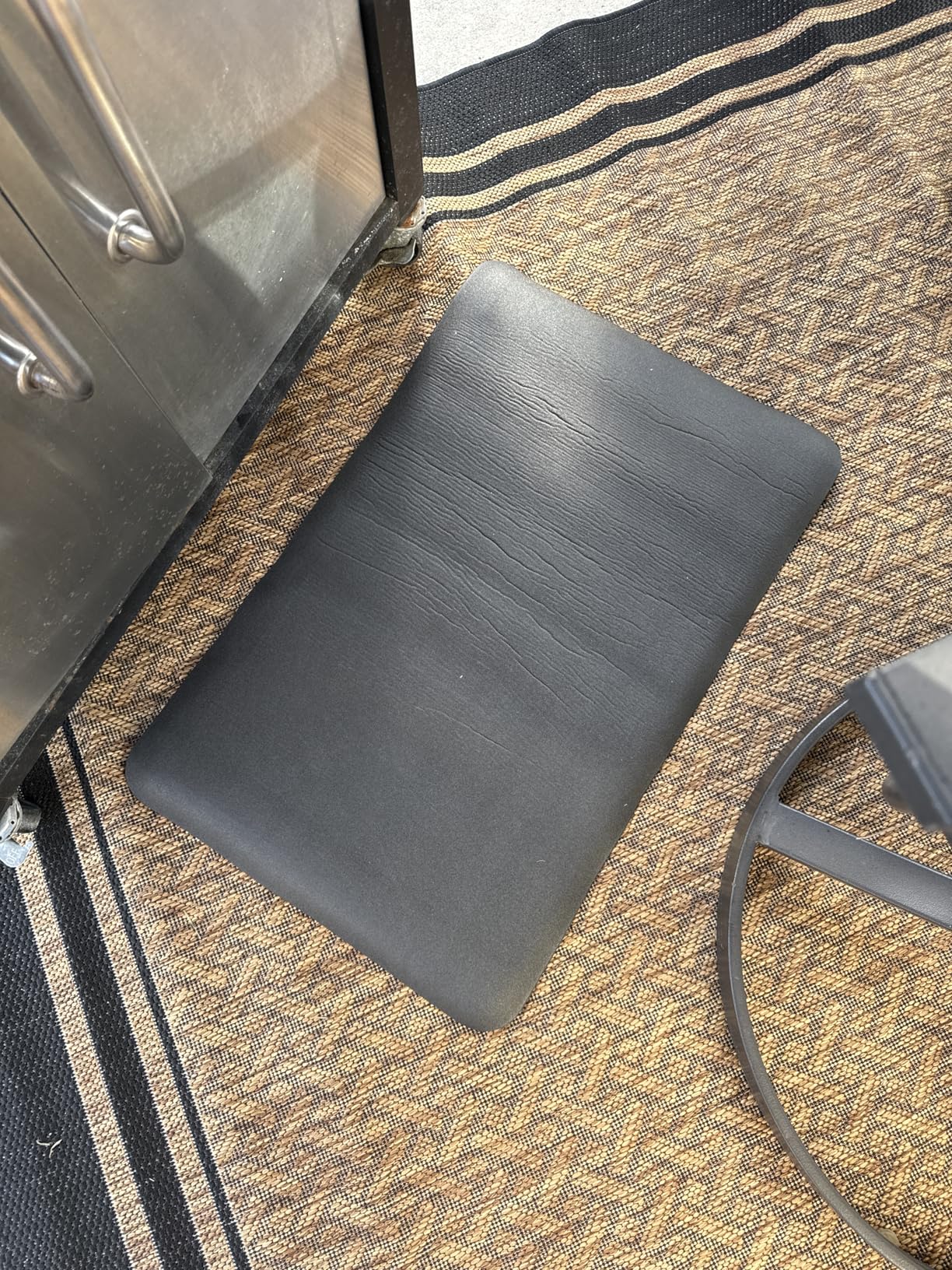 4/5 Inch Thick Kitchen Mats for Floor, StepRite Kitchen Rug for Standing Desk, Non-Slip, Thicker, Stain Resistant, Water Resistant, Comfort Anti Fatigue Floor Mat (Black) customer photo 1