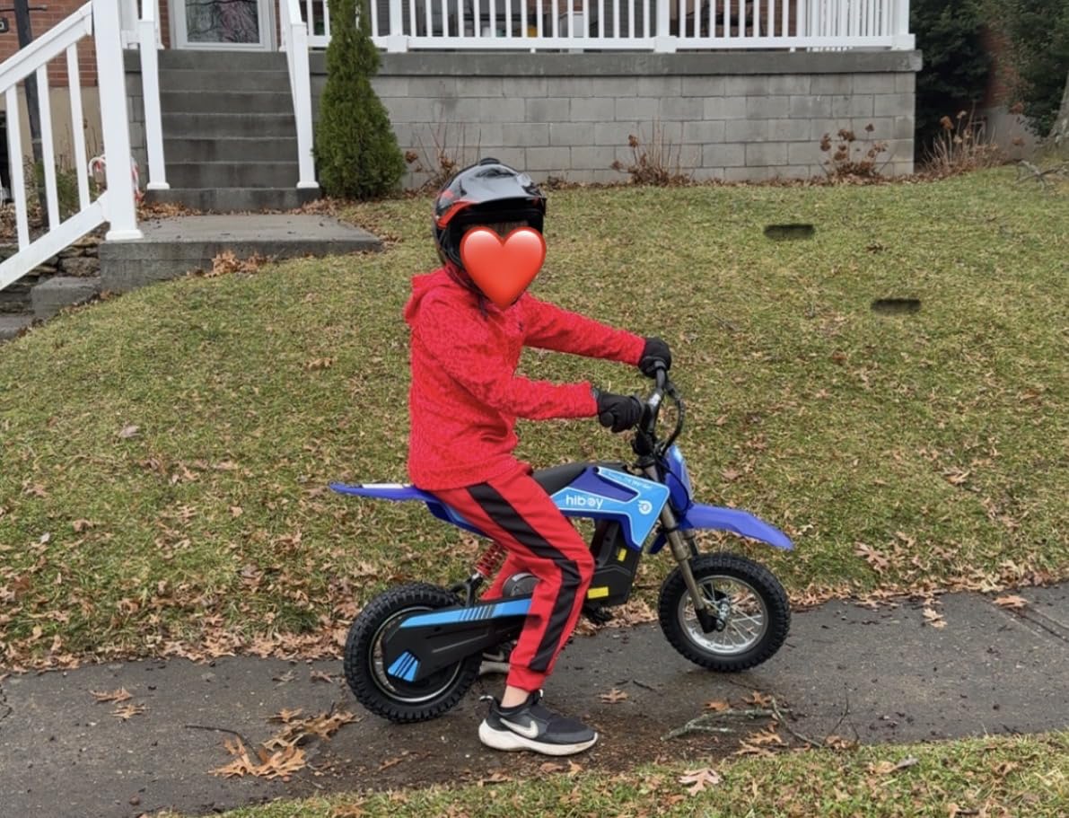 Hiboy DK1 36V Electric Dirt Bike for Kids, 300W & 15.5 MPH, Ages 3-10 | Up to 13.7 Miles Long Range, 3 Safety Speed Modes, Hydraulic Suspension & Solid High Carbon Steel Frame Ride On Toy customer photo 1