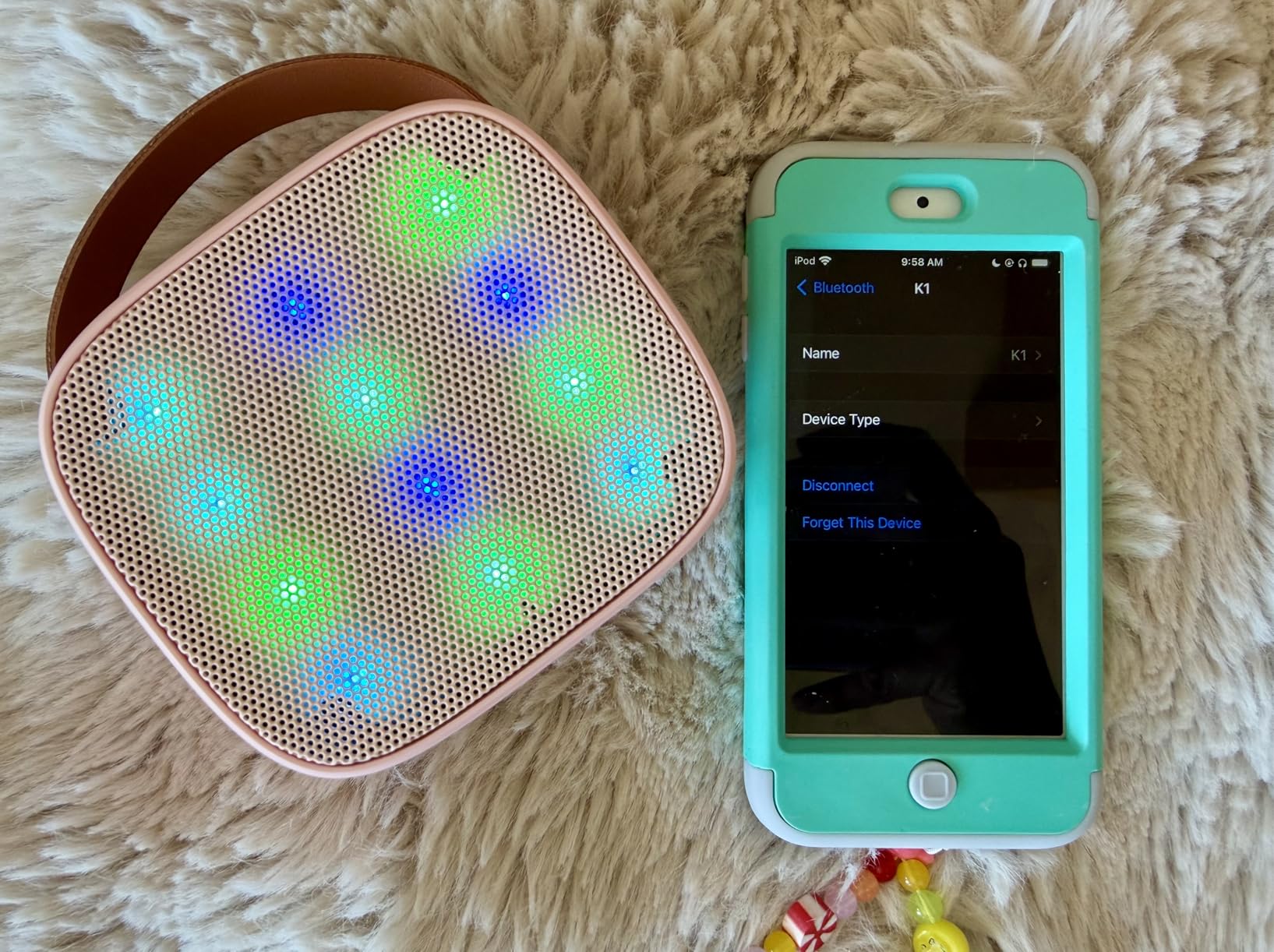 YLL Karaoke Machine for Kids, Top Birthday Gifts Toys for Boys Ages 4-12+ | 2 Rechargeable Wireless Mics, Mini Portable Bluetooth Speaker, 5 Magic Voices, Party Singing Toys for 3 4 5 6 7 8 9 10 Years customer photo 1