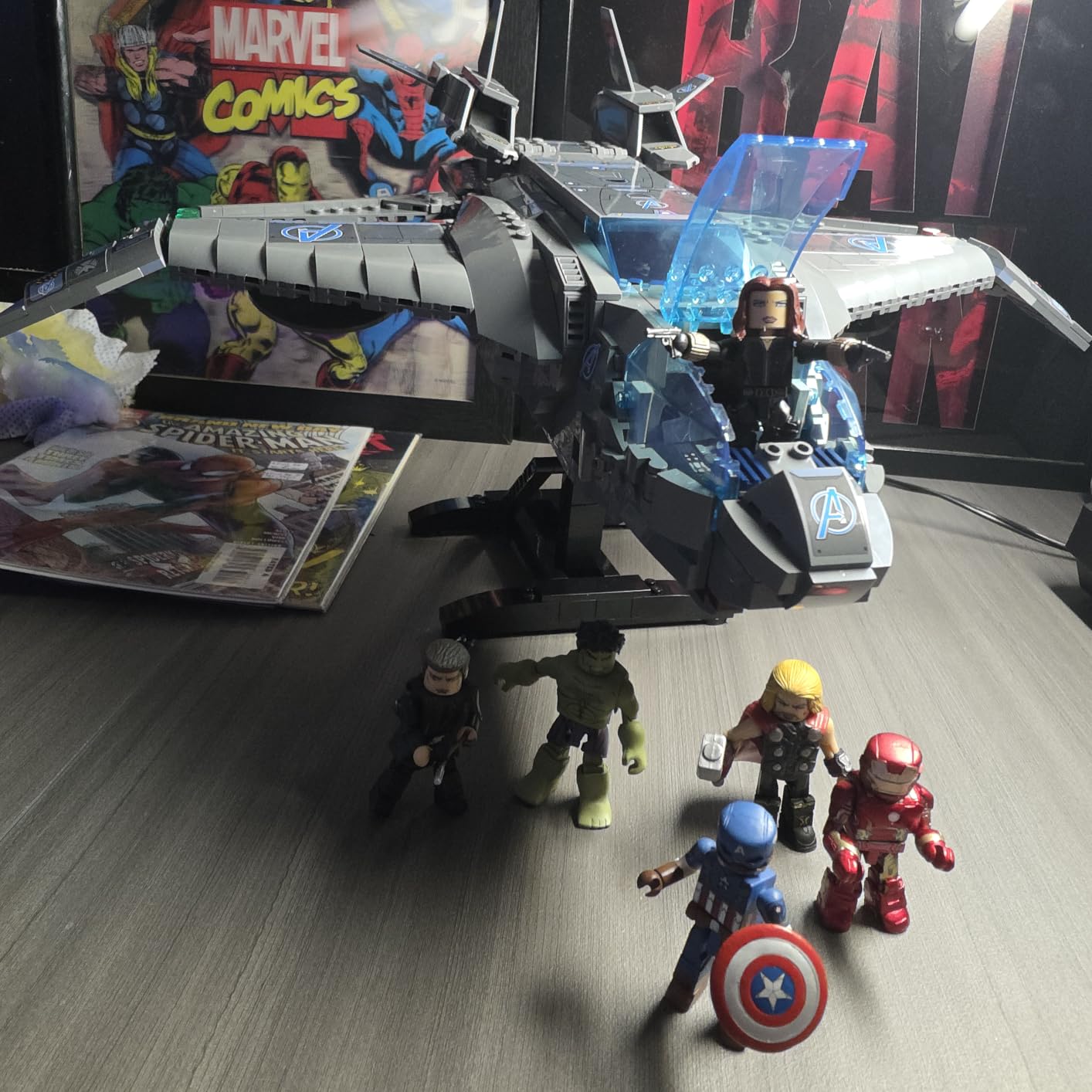 LEGO Marvel The Avengers Quinjet 76248, Spaceship Building Toy Set with Thor, Iron Man, Black Widow, Loki and Captain America Minifigures, Infinity Saga customer photo 2
