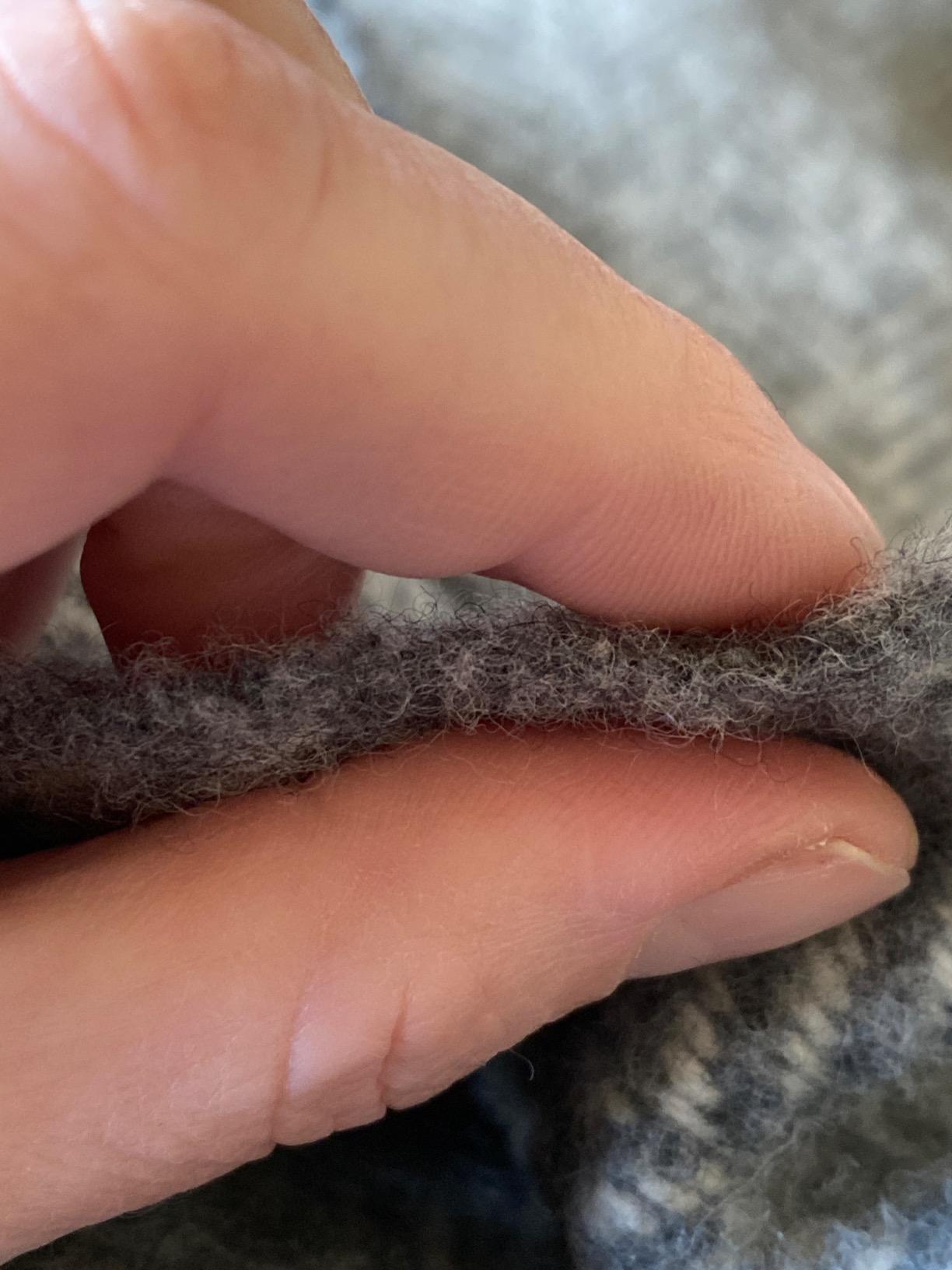 Biddy Murphy Merino & Cashmere Wool Throw Blanket, 54x71in, Pale Grey | Herringbone, Made in Ireland, Heirloom Quality Weave, Luxuriously Soft Feel customer photo 2
