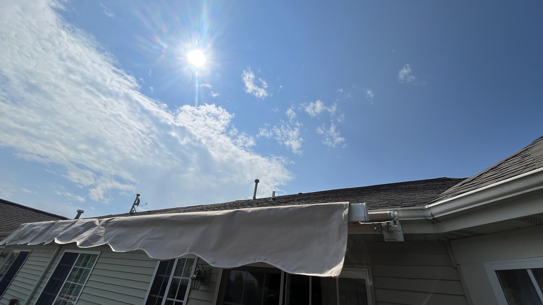 AECOJOY Retractable Awning, 13' x 10' Awnings for Outside, Beige | Retractable Awnings for Patio, Sunsetter Awning Canopy Cover Outdoor Deck Porch Awnings with Manual Crank Handle for Backyard customer photo 1