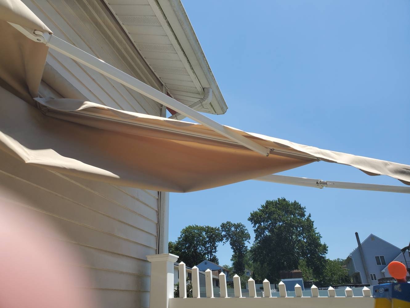 AECOJOY Retractable Awning, 13' x 10' Awnings for Outside, Beige | Retractable Awnings for Patio, Sunsetter Awning Canopy Cover Outdoor Deck Porch Awnings with Manual Crank Handle for Backyard customer photo 2