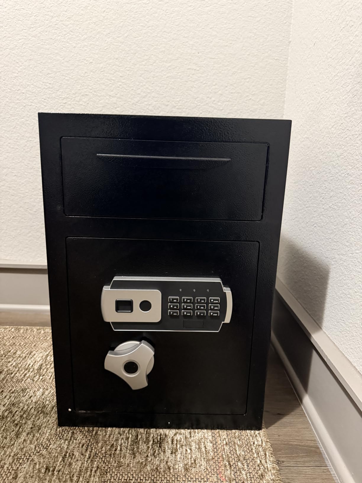2.8 Cub Depository Drop Safe & Fireproof bag, Front Drop Slot Lock Box with Digital Combination Anti-Fishing, Silent Deposit Safe Box customer photo 2
