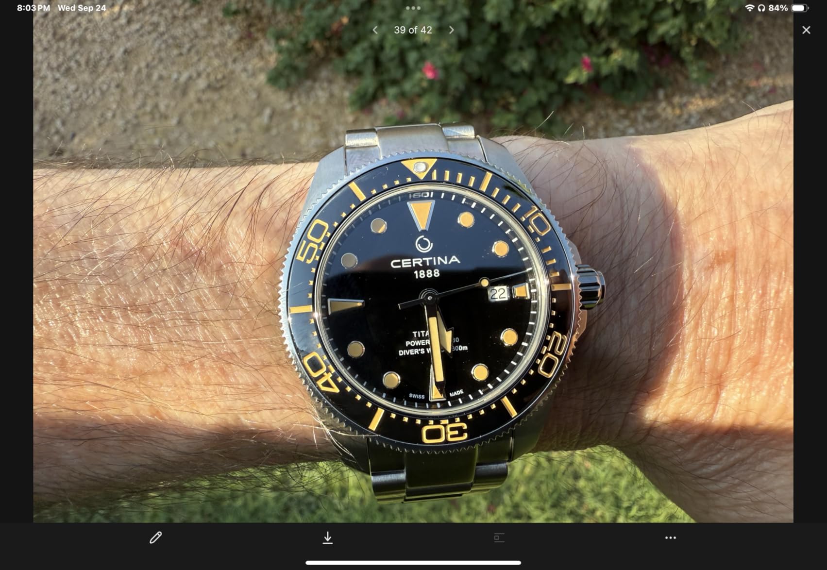 Certina DS Action Diver 43mm Titanium Swiss Automatic Diving Watch customer photo 2