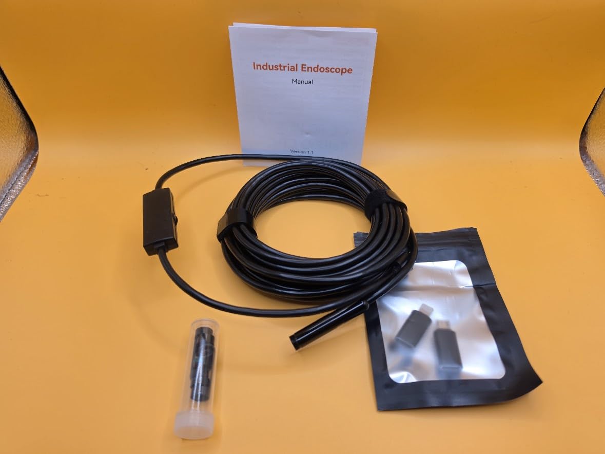 Endoscope Camera with Light,1920P HD Borescope Tools with 8 Adjustable LED Lights, Endoscope with Semi-Rigid Snake Camera, IP67 Waterproof Inspection Borescope for iOS and Android-32.8ft Single Lens customer photo 1