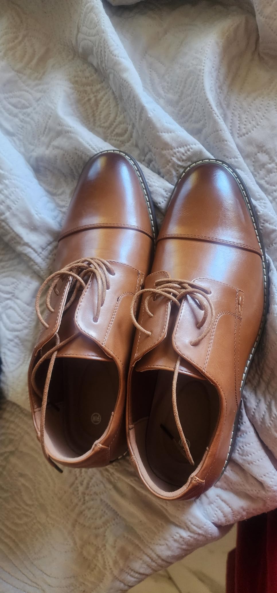 Mens Dress Shoes Wingtip Formal Oxford Shoes for Business Wedding customer photo 1
