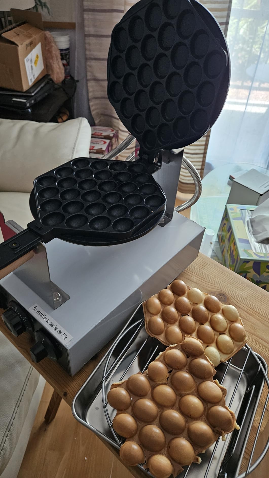 VEVOR Commercial Waffle Maker 30 Pcs, Electric Stainless Steel | Crepe/Bubble Waffle/Pancake Maker, Temp Control 122-482℉, Electric Ice Cream Cone Maker, Restaurant Bakery Snack Bar Family customer photo 1