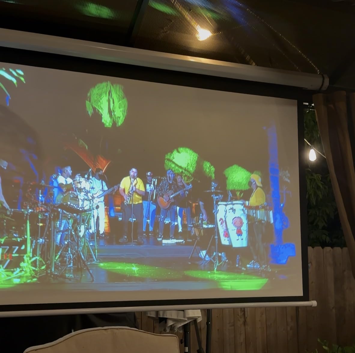 DINAH 120 Inch Electric Projector Screen with Remote | Automatic Air Indoor Drop Down, Motorized, 4K 3D HD Projection, For Movies customer photo 2