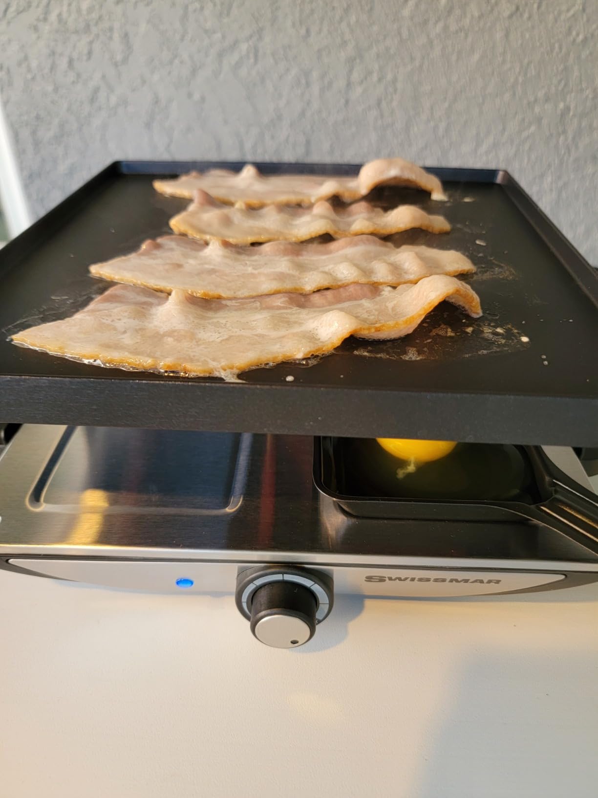 Swissmar Geneva Raclette Grill with Reversible Cast Aluminum Grill Top - Indoor/Outdoor Electric Raclette Grill & Griller - Barbeque Bonding - 8-Person customer photo 2