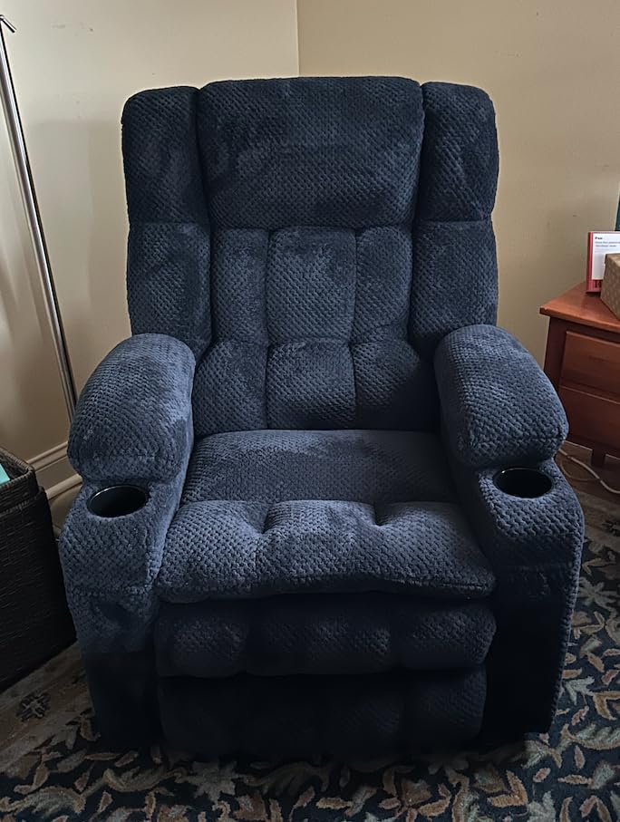MCombo Dual Motor Power Lift Recliner Chair with Massage and Heat for Elderly People, Infinite Position, USB Ports, Cup Holders, Fabric 7890 (Medium, Mocha) customer photo 2