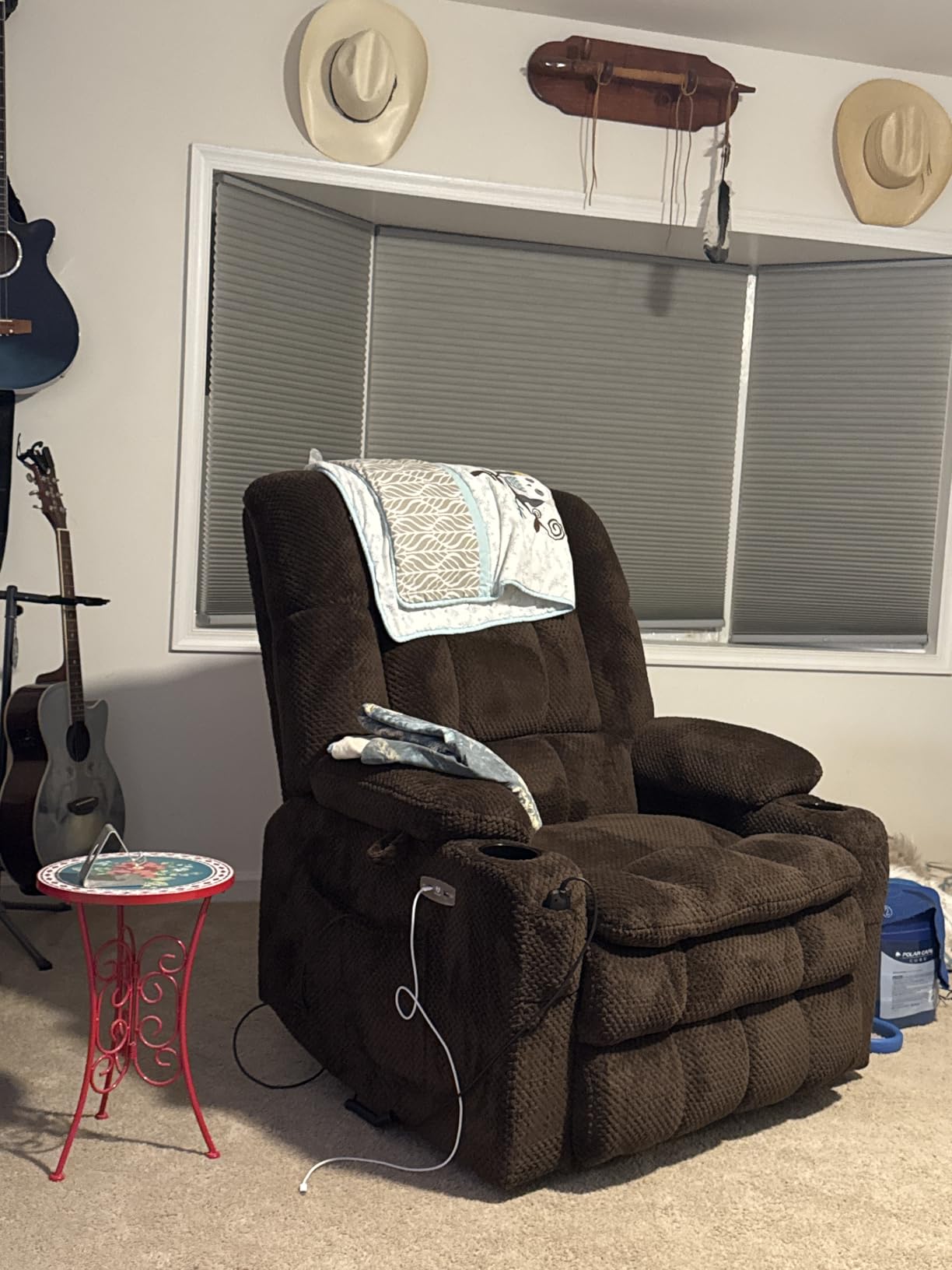 MCombo Dual Motor Power Lift Recliner Chair for Elderly, Massage Heat 7890 | Zero Gravity Lift Chair, Infinite Position, Lay Flat, USB Ports, Cup Holders, FSC, OEKO-TEX, Fabric (Medium, Dark Grey) customer photo 1