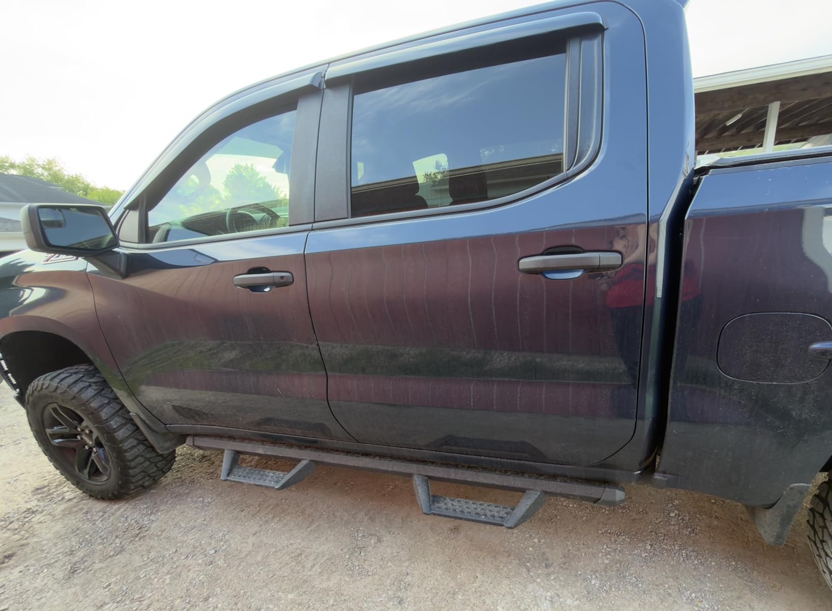 SMANOW Running Boards Compatible with 19-26 Chevy Silverado/GMC Sierra 1500 Crew Cab, 20-26 Silverado/Sierra 2500HD 3500HD Crew Cab. Dual-Stage Textured Black Powder Coated Step Bars Side Steps. customer photo 1