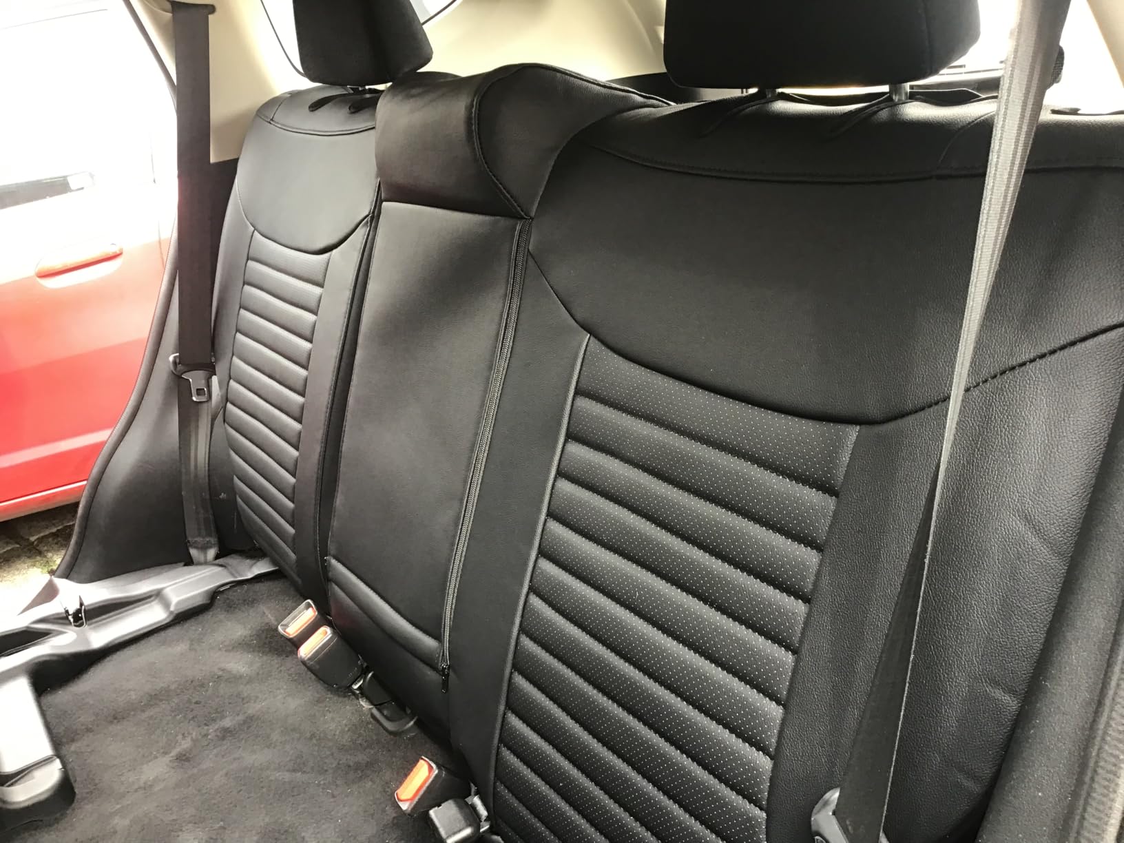 EKR Car Seat Covers for Honda CRV 2023-2026 Leatherette Full Set | Custom Fit for Honda CRV 2023 2024 2025 2026 Easy-Wipe Protection, Faux Leather (Black) customer photo 1