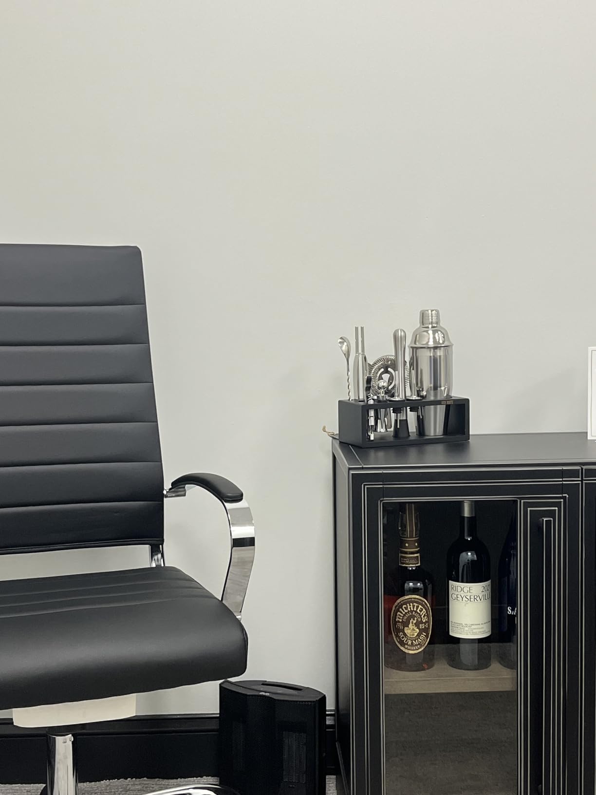 Black Stainless Steel Cocktail Shaker Set with Wood Stand - 15 Piece Bartender Kit with Drink Shaker, Bar Spoon, Jigger, Muddler, Strainer, Bottle Opener, Stopper, Pour Spout, Stirrers, Tongs, Recipes customer photo 1