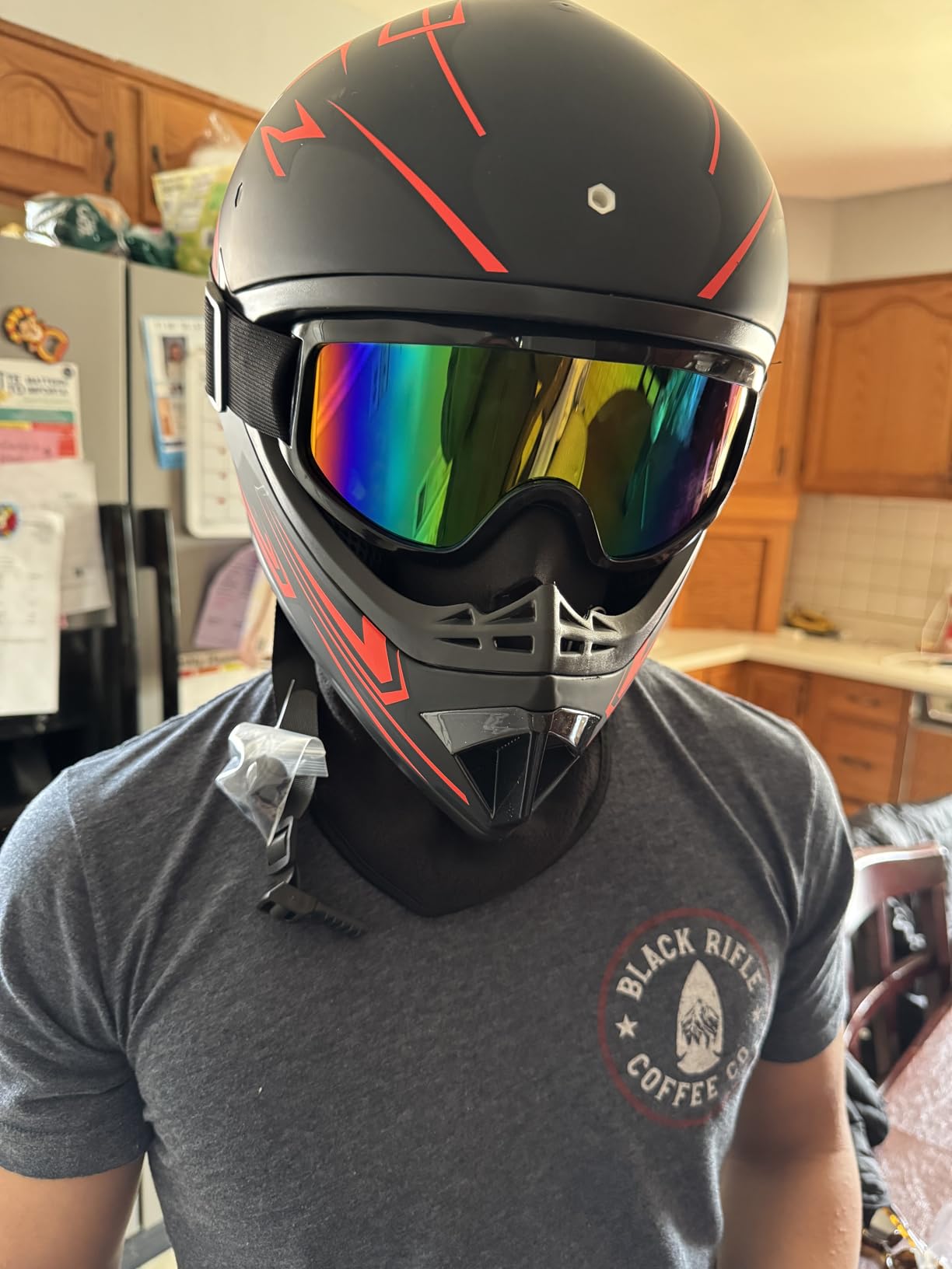 Yesmotor Kids Dirt Bike Helmet, DOT Approved Youth Motorcycle Full Face Helmet with Goggles & Gloves, Kids Motocross ATV 4 Wheeler Helmets for Boys Girls customer photo 1