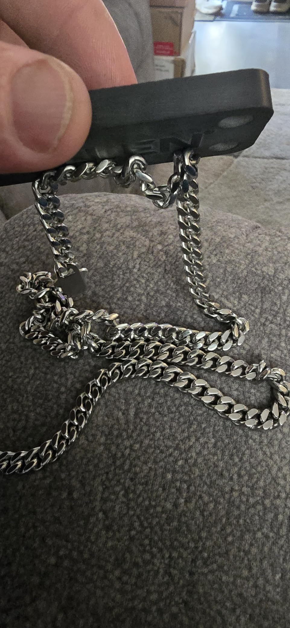 Cuban Link Chain for Men, Stainless Steel Waterproof Necklace customer photo 1