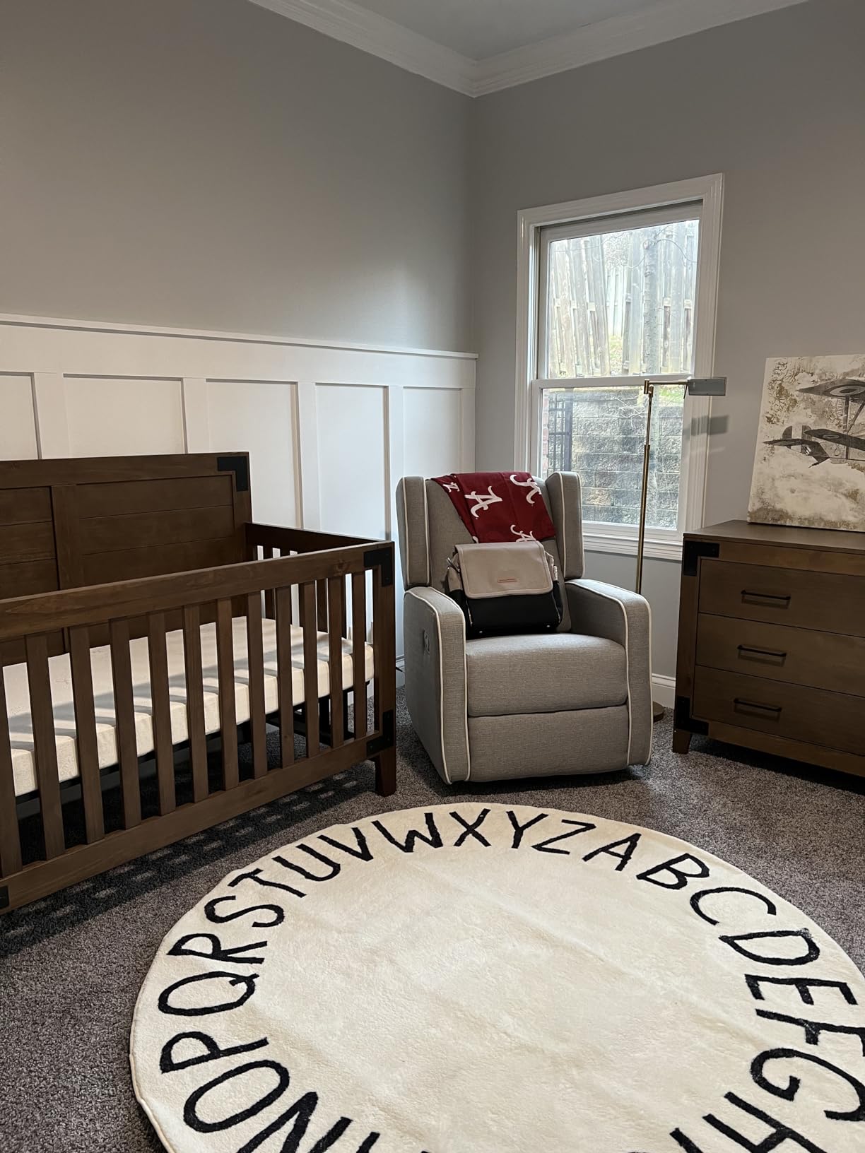 Child Craft Lucas Design 4-in-1 Convertible Baby Crib Nursery Furniture Set, Baby Bed and 3 Drawer Dresser, for Babies, Toddlers and Kids Bedroom (2 Piece - Dusty Heather) customer photo 2
