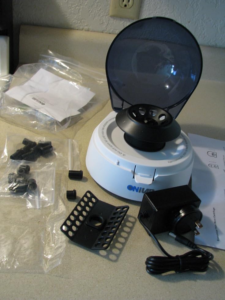 ONiLAB Mini Benchtop Centrifuge, 7000RPM, 2680xg, 2 Rotors | Fits 8x0.2/0.5/1.5/2.0ml Tubes & 32 PCR Strips, Low Noise, 100-240V, for Microtubes and PCR Strips Only customer photo 2