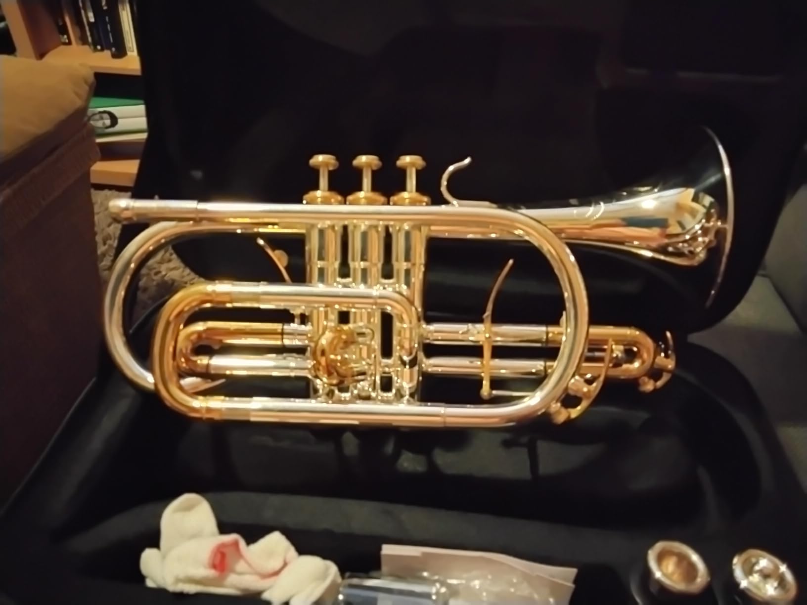 ACR8358S Trigger Cornet Brass Instrument Silver Cornets | Dual Triggers with Fast Stainless Steel Valves, Nickel Inner Slides, Mouthpiece and Lightweight Case for Advanced Players customer photo 1