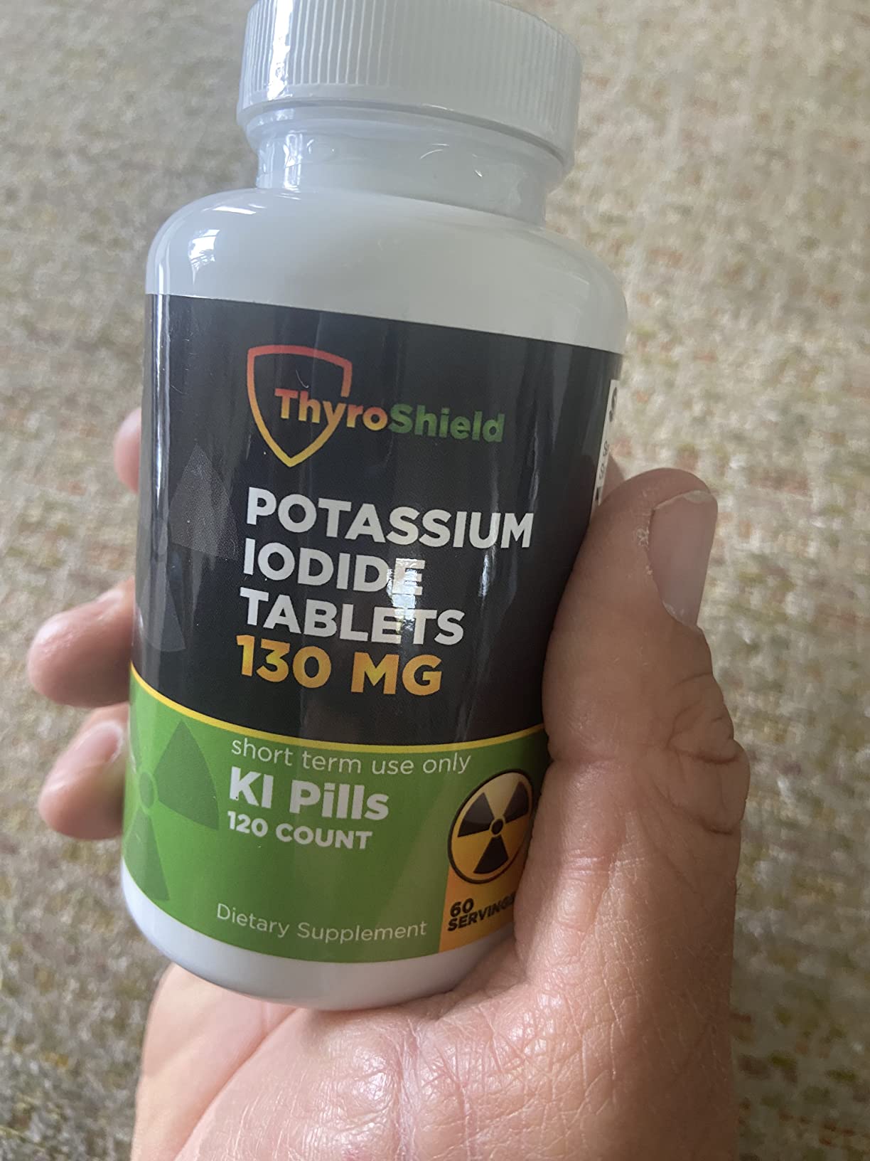 Potassium Iodide Tablets 130 mg, 120ct KI Tablets - Nuclear Radiation Protection, Made in USA - ThyroShield customer photo 2