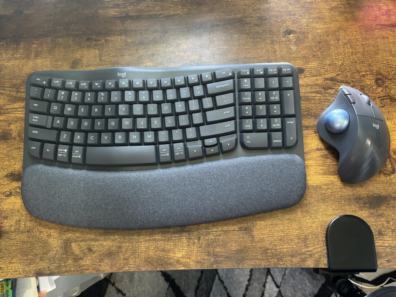Logitech Wave Keys Wireless Ergonomic Keyboard with Cushioned Palm Rest, Comfortable Natural Typing, Easy-Switch, Bluetooth, Logi Bolt Receiver, for Multi-OS, Windows/Mac - Graphite customer photo 1