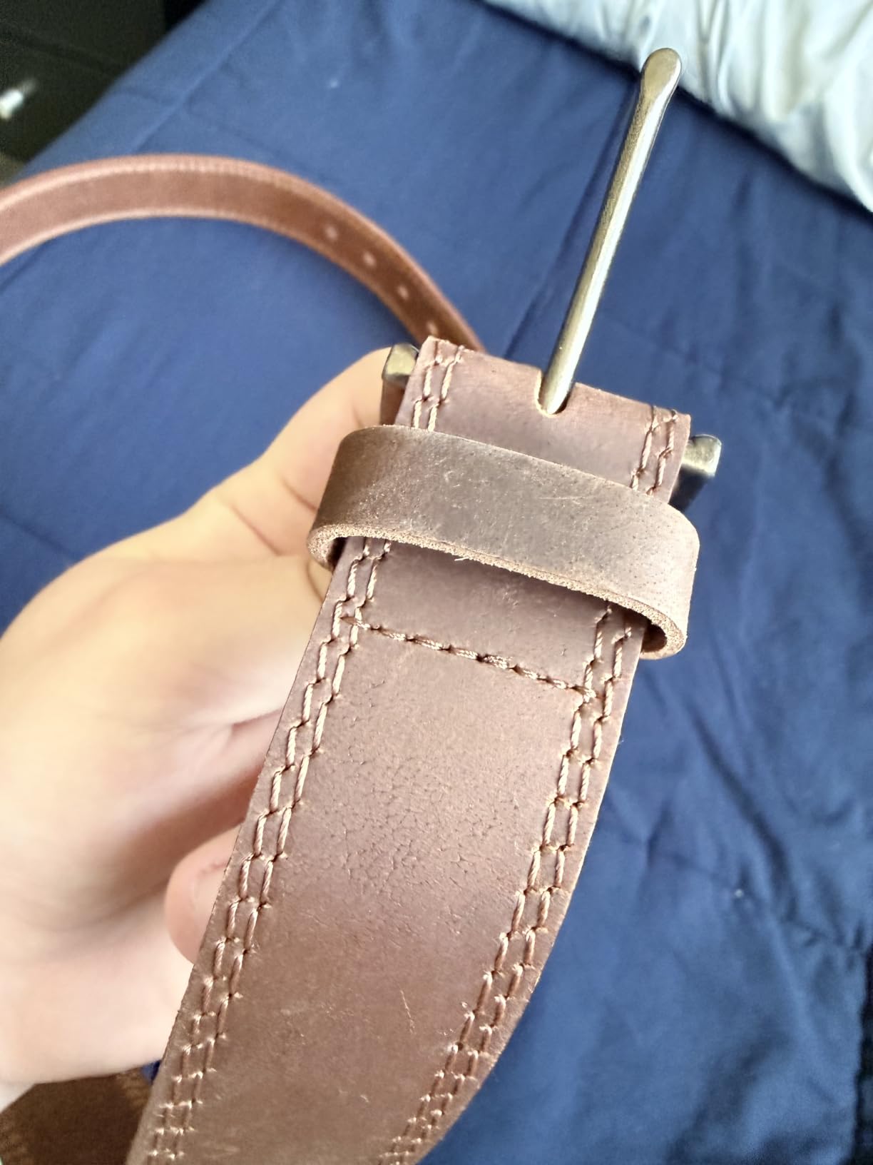 VATAN Men's Full Grain Leather Casual Every Day Jean Belt Handmade (35mm) | Genuine Leather Belts, 100% Cow Leather, Solid Buckle, Classic Style, Work Heavy Duty Belts, Dress Casual Belt, Gift Box customer photo 2