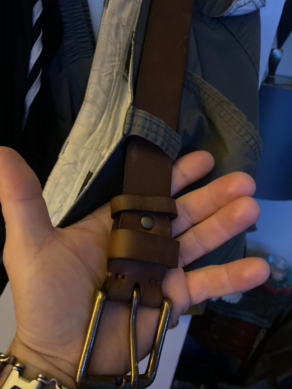 Thicken Full Grain Leather Mens Belt Heavy Duty Mens Work Belt High Hardness Buckle Packed In Gift Box customer photo 1